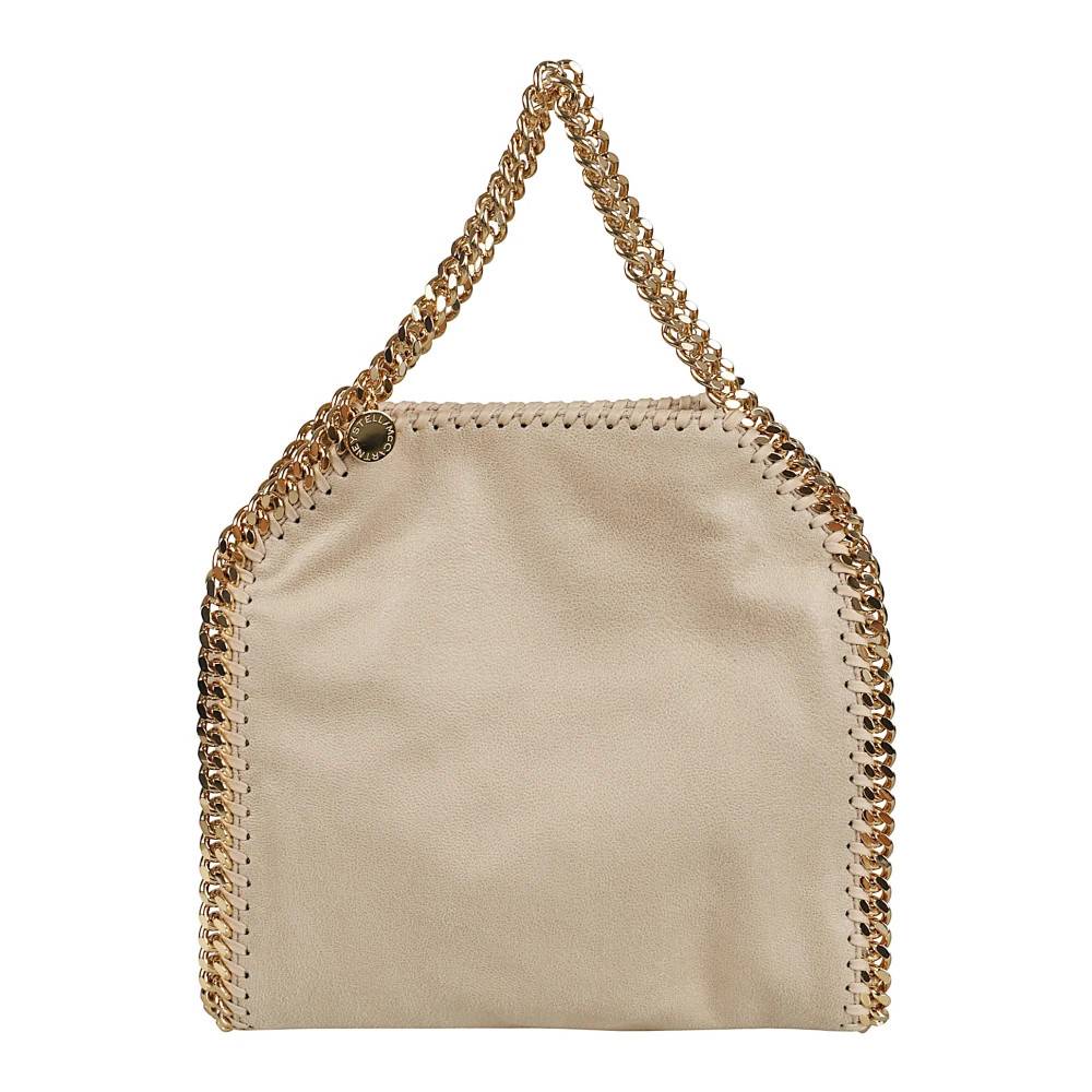 Stella McCartney Elegant Skuldertaske med Kæde Trim - Tasker - Dame - Beige - ONE SIZE - Uld