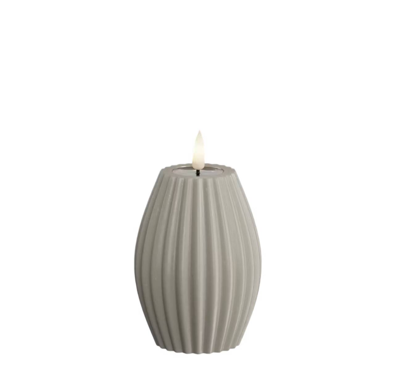 Blockljus Stripe - Ø 10 X 15 Cm: Curry