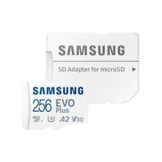 Samsung EVO Plus 2021 microSD 256GB A2 V30 (UHS-I) med adapter