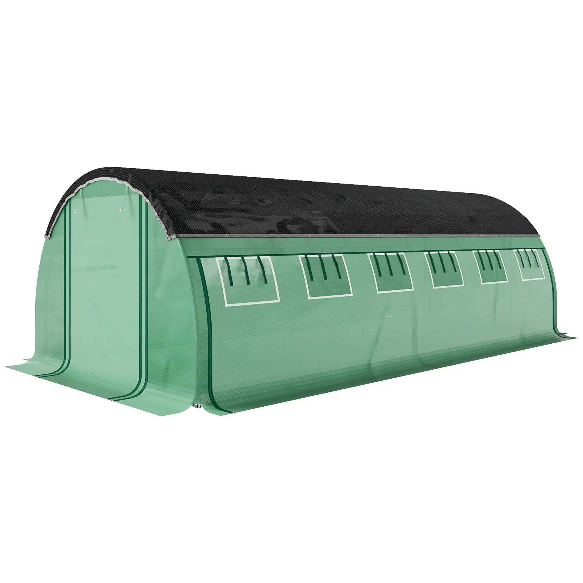 Tunnelväxthus rullbara sidopaneler 6x3x2 m