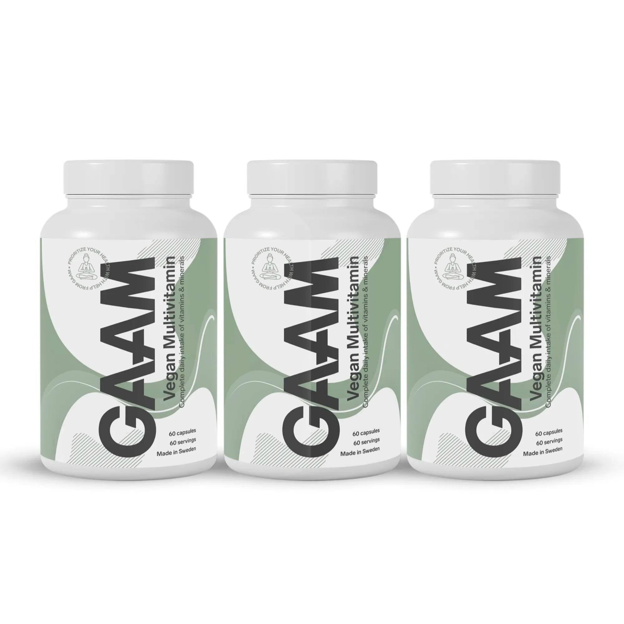 3 X Gaam Vegan Multivitamin 60 Caps