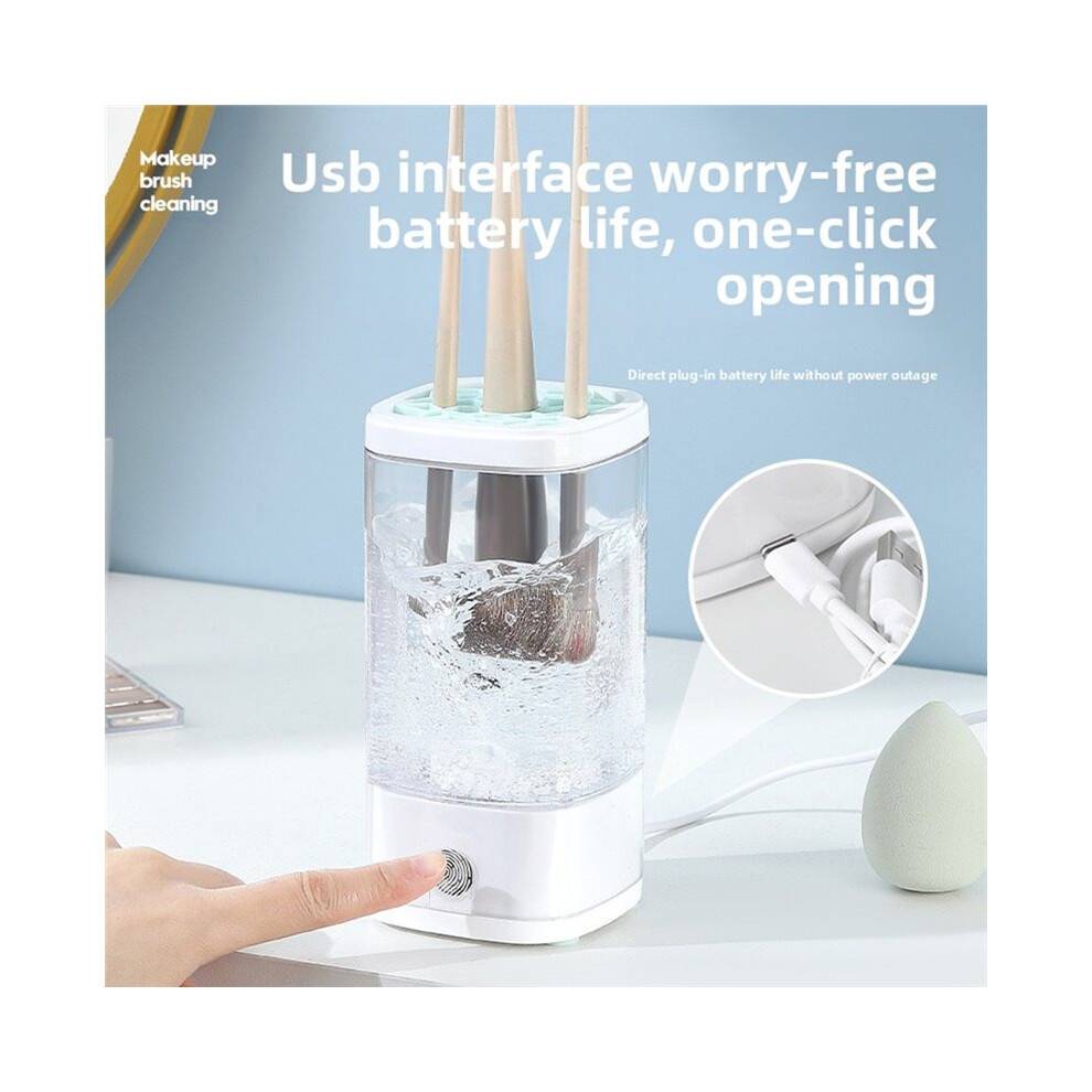 Electric Makeup Brush Cleaner with Storage Case - Essential Beauty Tool for Lazy Cleaning