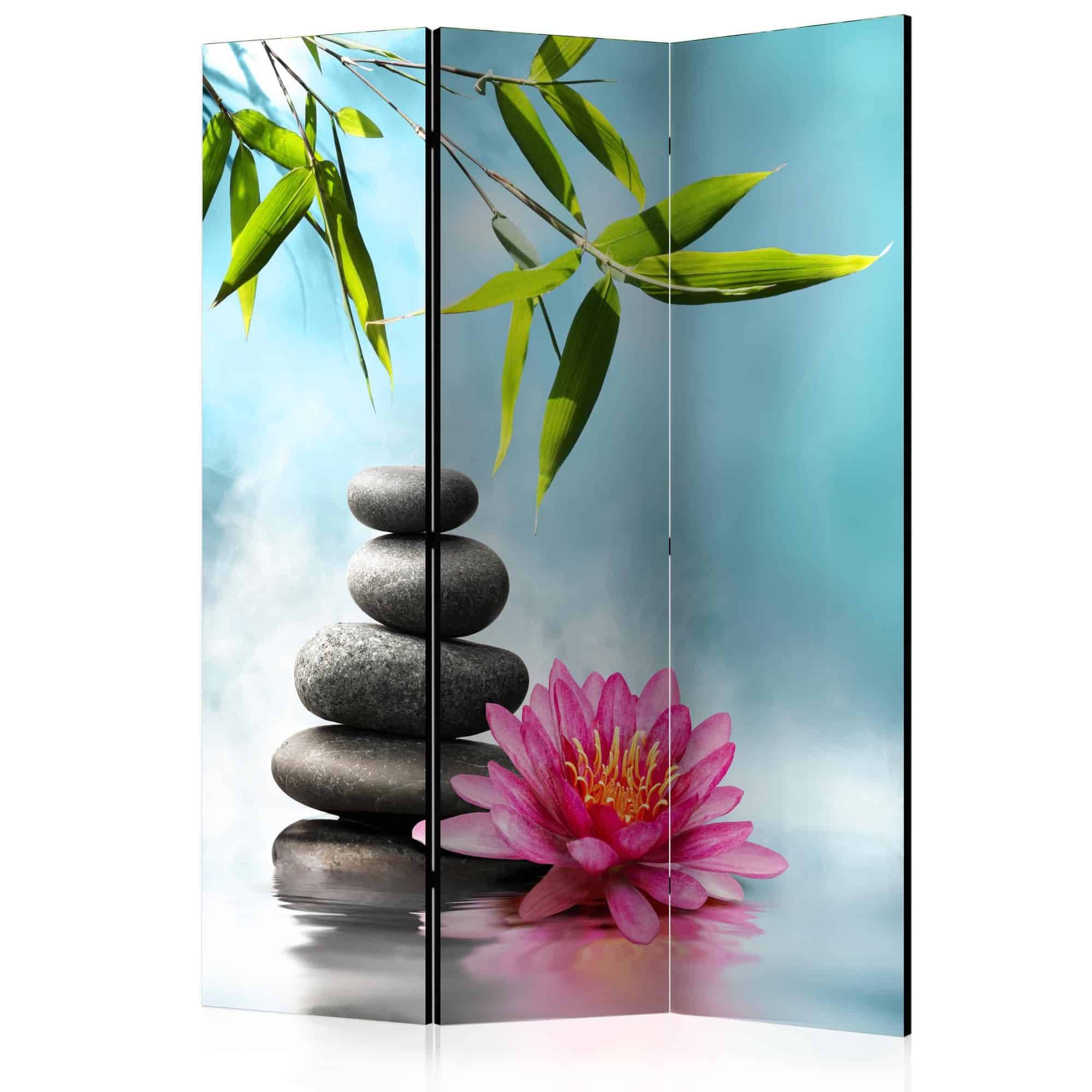Skærmvæg Water Lily and Zen Stones