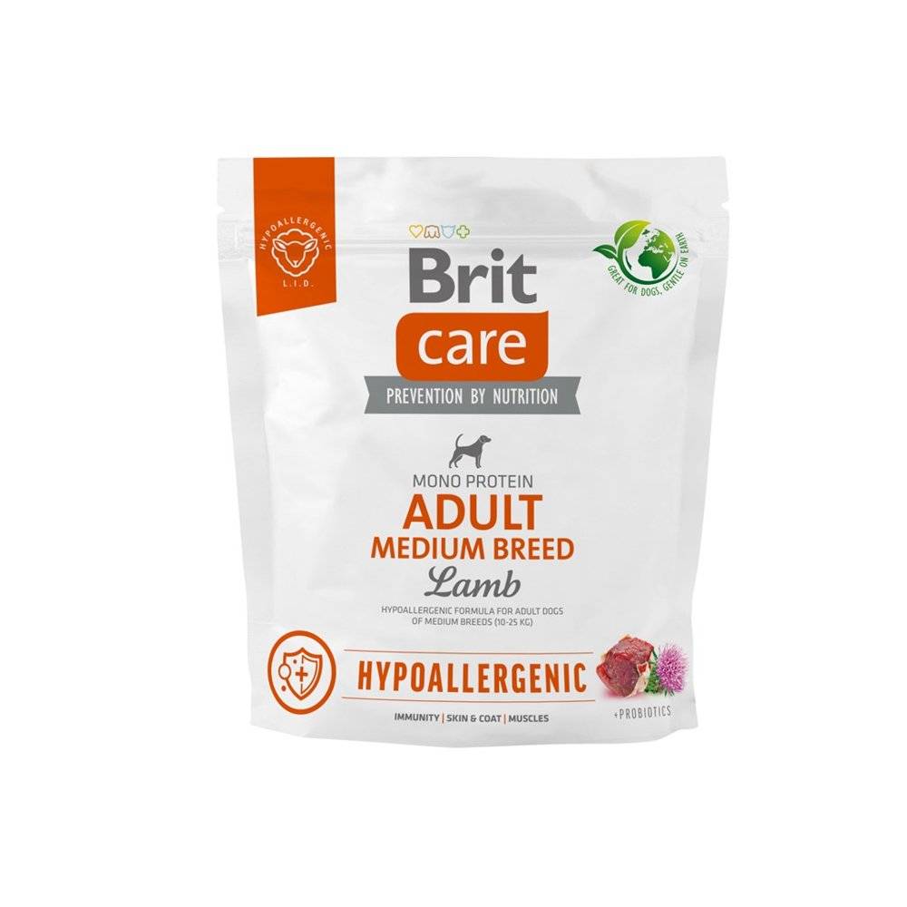 BRIT Care Hypoallergenic Adult Medium Breed torrfoder med lamm 1 kg