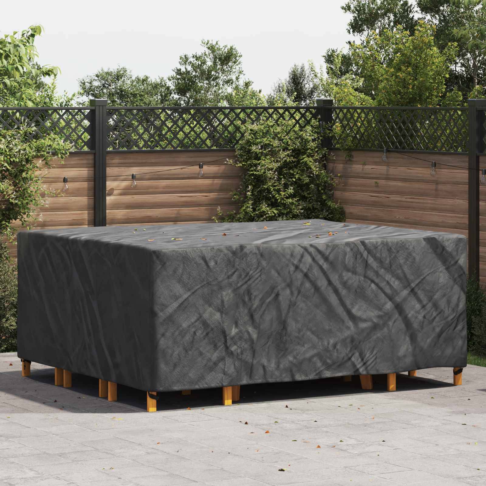 vidaXL Möbelöverdrag Enfärgad Svart 250 x 210 x 90 cm 600D