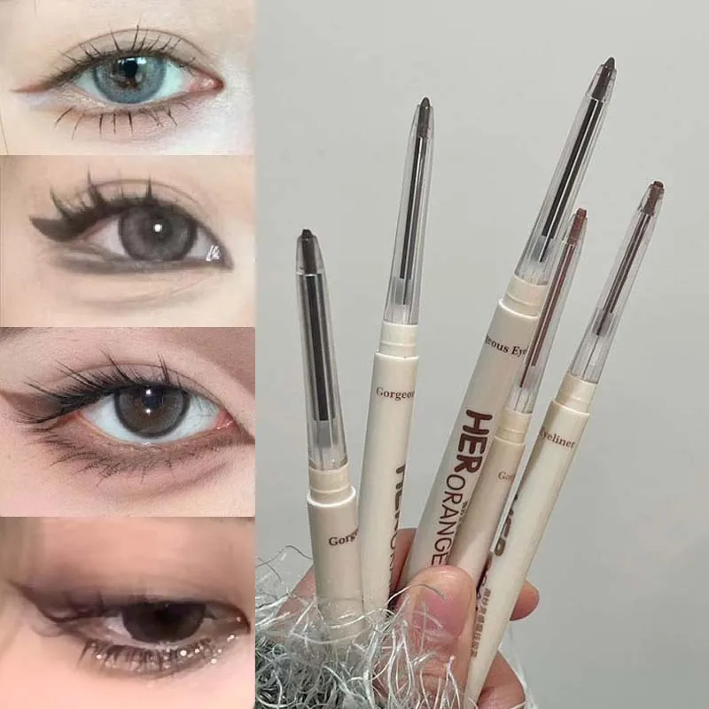 Herorange Eyeliner Gel Pencil Waterproof Smudge Proof Long Lasting 3D Eye Makeup for Beginners