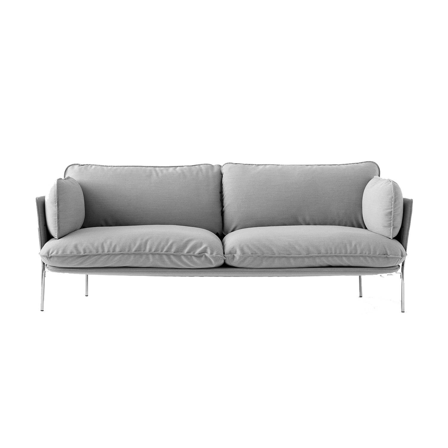 &Tradition Cloud Soffa 3-sits Svarta Ben / Steelcut Trio 133 - 3-sitssoffor Ull Ljusgrå - 134478A235A048