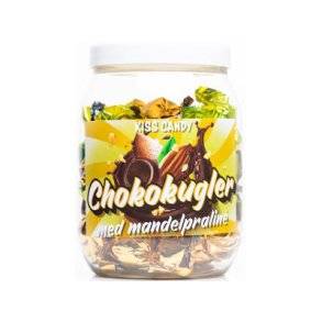 Chokokugler Guld/ grøn folie m. mandelpraline 1000 gr