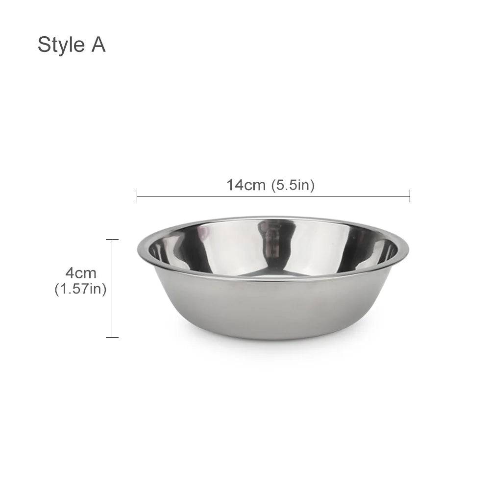 Stainless Steel Pet Bowl for Dogs & Cats - A About 14cm