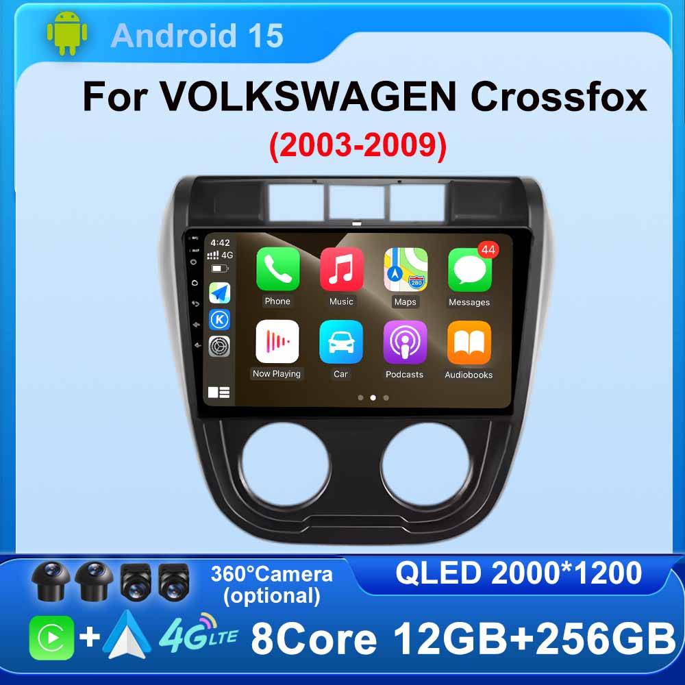 9" Android for VOLKSWAGEN Crossfox 2003-2009 Car Radio Player Android GPS Navigation Stereo Auto Wireless Carplay DSP NO2Din DVD