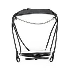 Finesse Bridles - "Cassidy Trense" - sort/hvid/lak/sølv - XFull