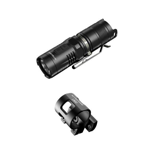 Ficklampa NITECORE MT10C - 920 lm / 91 mm / Laddbar / 1 x CR123, Lampa + Hjälmfäste