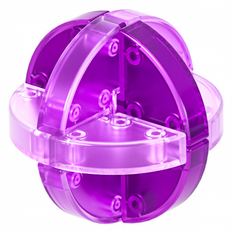 QiYi KML Luban Sphere Puzzle Transparent Purple - Difficulty Level 2
