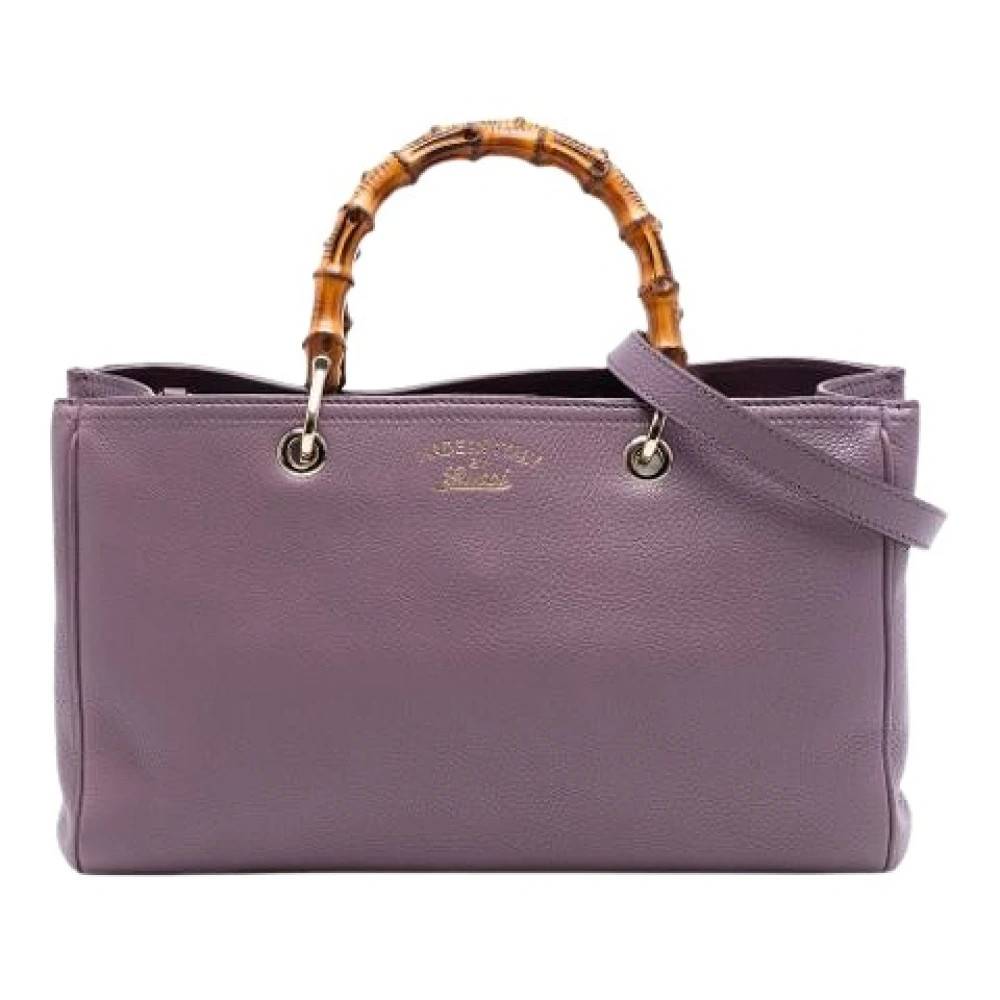 Gucci Vintage Pre-owned Satchel - Vintage - Dame - Lilla - ONE SIZE - Læder