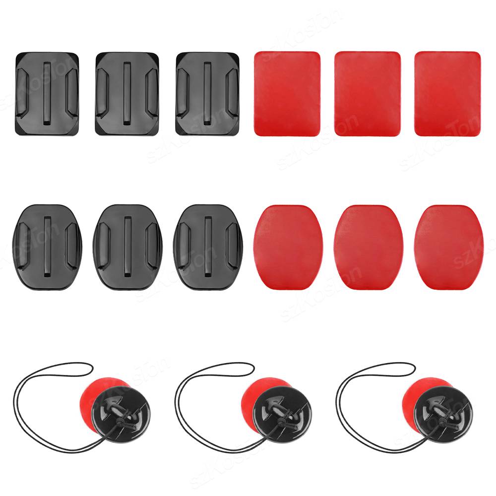 Helmet Adhesive Sticky Mounts Flat Curved 3M Mount For GoPro Hero 13 12 11 10 9 Yi SJCAM AKASO DJI Action 5 4 Camera Accessories