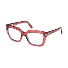 Tom Ford FT6093-B 069 Blåa-Light Block 53 Genomskinliga Glasögon (Endast Båge) Kvinna