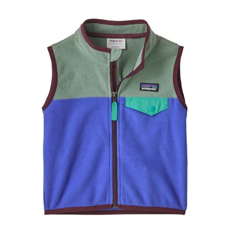 Patagonia Baby Micro D Snap-T Vest - Fleeceväst - Børn Fitz Roy Massif: Eddy Blue 5 år