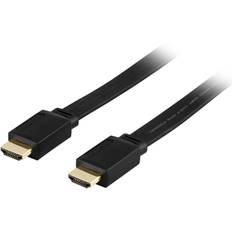 Fladt HDMI kabel - High Speed med Ethernet - 4K 60Hz - 10m - Livstidsgaranti