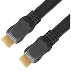 High Speed Fladt 2.0 HDMI kabel - 5 m - Sort