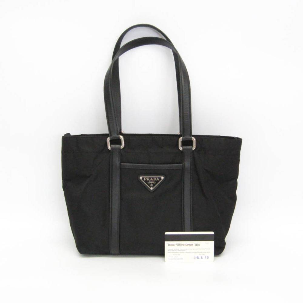 Prada Vintage Tessuto Stl. - Handväskor Från Magasin - Black (L 22.5cm x W 25cm x D 12cm)