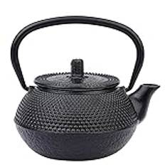 Tekanna Kinesisk gjutjärnstekanna, induktionshäll tekanna, rostfri tekanna, kaffekanna, multifunktionell liten tekanna Keramik tekanna(0,3l One Size)