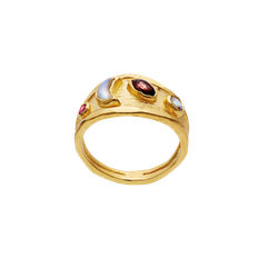 Raaya Ring - Forgyldt - Maanesten - Forgyldt / 57