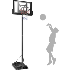 Northix Basketball Stand 180-305 Cm Height Adjustable Basketball Hoop With Stand 2 Wheels Basket System Fo Baskettillbehör Black - 105 cm