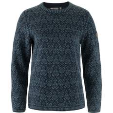 Fjällräven - Snow Round Neck Sweater W Navy dame M Ribejagtogfikseri.dk
