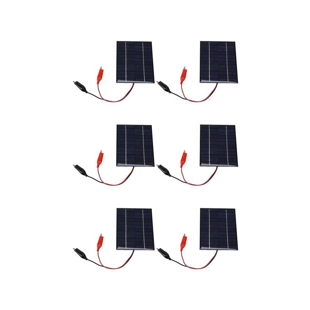 6X Waterproof Solar Panel 5W 12V Outdoor DIY Solar Cells Charger Polysilicon Epoxy Panels 136X110MM for 9-12V