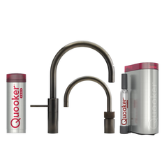 Quooker Twintaps Round Sæt M 3l Bru.m Inkl. Pro3 & Cube Beholder Q510980009-Q910560502