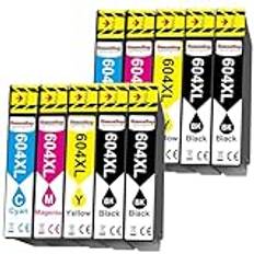 HenceBuy 604 XL bläckpatroner multipack för Epson 604XL kompatibla med Workforce WF-2930DWF WF-2950DWF WF-2910DWF Expression Home XP-2200 XP-3205 XP-4200 XP-4205 XP-2205 XP-3200 (1000 Förpackning