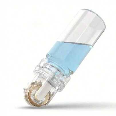 64-nålars microneedle-roller med nålar i titanlegering, hudvård, anti-aging, uppljusande serum, återanvändbar - Genomskinlig (0,25 mm utan vätska)