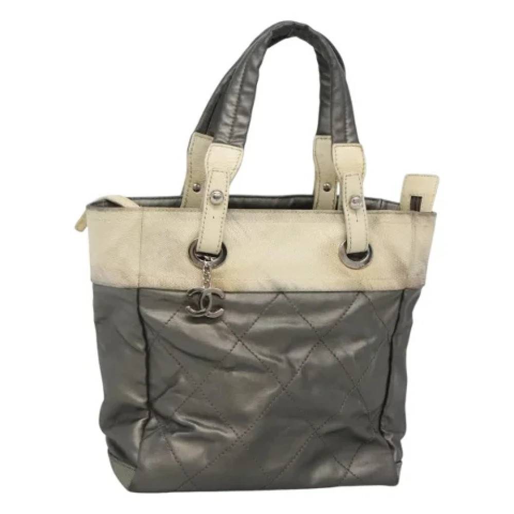 Chanel Vintage Pre-owned Canvas chanel-tasker - Vintage - Dame - Grå - ONE SIZE - Tyl