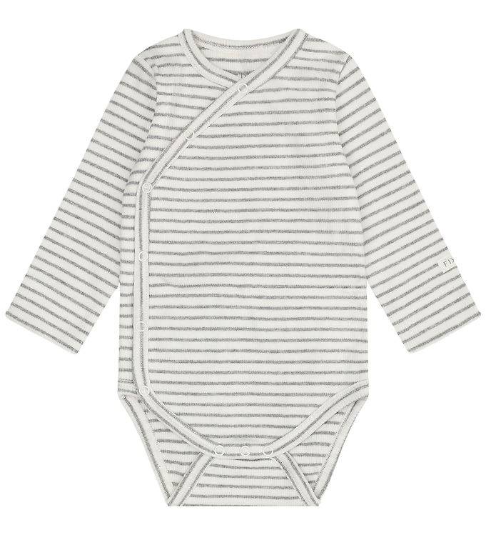 Fixoni Slå-om Body l/æ - Rib - Glint Gray Melange - Fixoni - 68 - Body L/Æ