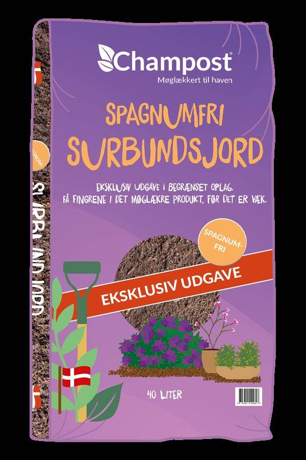 Champost Spagnumfri Surbundsjord 40l helpalle 54stk..