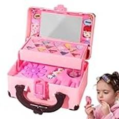 Kids Makeup Kit, Real Cosmetic Set, Pretend Play Makeup Toys, Child Makeup Set, Beauty Vanity Set, Realistic Makeup Kit Promotes Creativity and Imagination Perfect For Girls