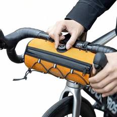 ROCKBROS Road-to-Sky cykelstyrväska frontväska 1,5 L vattenavvisande reflekterande moderna 5 färger för mountainbikes, racercyklar, stadscyklar, vit - Orange