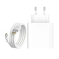 Okaywork 80 W snabbladdare med 1 m USB-C-kabel - Supervooc-laddning för Oppo Reno10Pro FindX6 - mobiltelefonladdare för OnePlus 12 12R 11 10 Pro Nord 2T CE 4 3 2