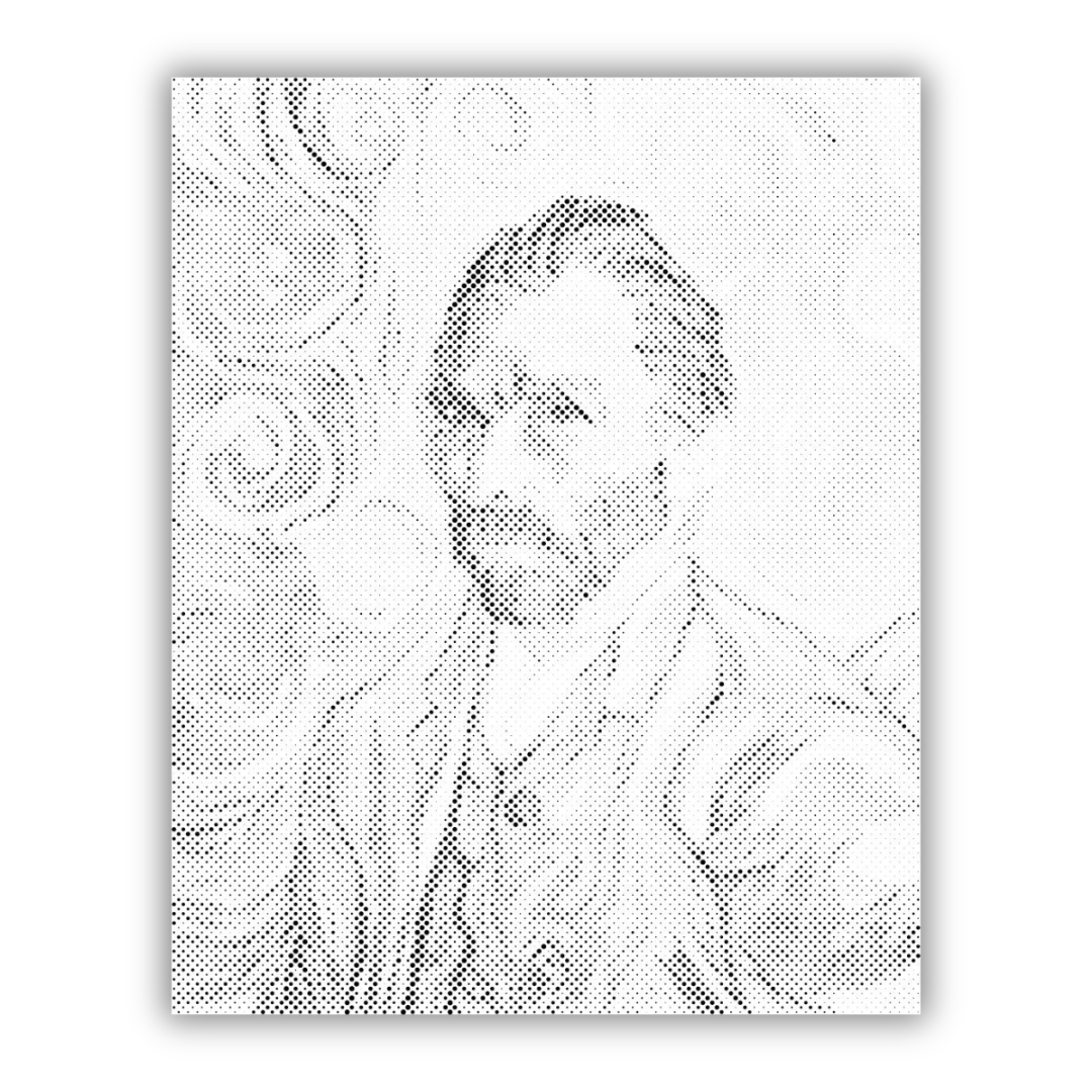 SJÄLVPORTRÄTT av Vincent van Gogh | PRICKMÅLNING - 40x50cm (16'' x 20'') / Duk - Utan ram