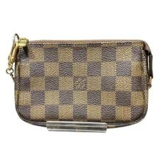 Louis Vuitton Vintage, Pre-owned, Herre, Brun, ONE SIZE, Uld, Pre-owned Canvas clutches