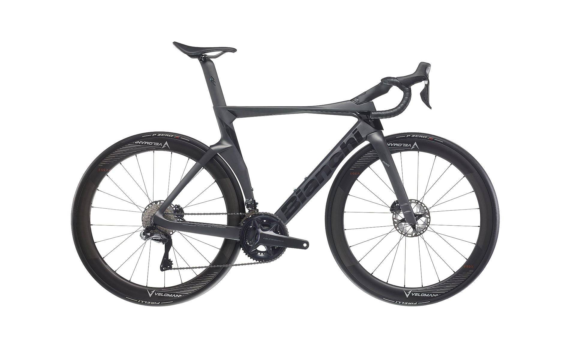 Bianchi Oltre PRO 2024 - Shimano Ultegra Di2 2x12sp - Velomann Carbon V50R - 013 / 57 / XE - Antracite / Nero