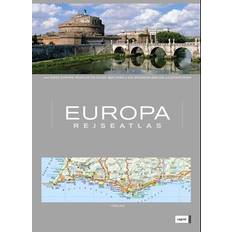 Europa rejseatlas - Brugt Bog- Ukendt forfatter