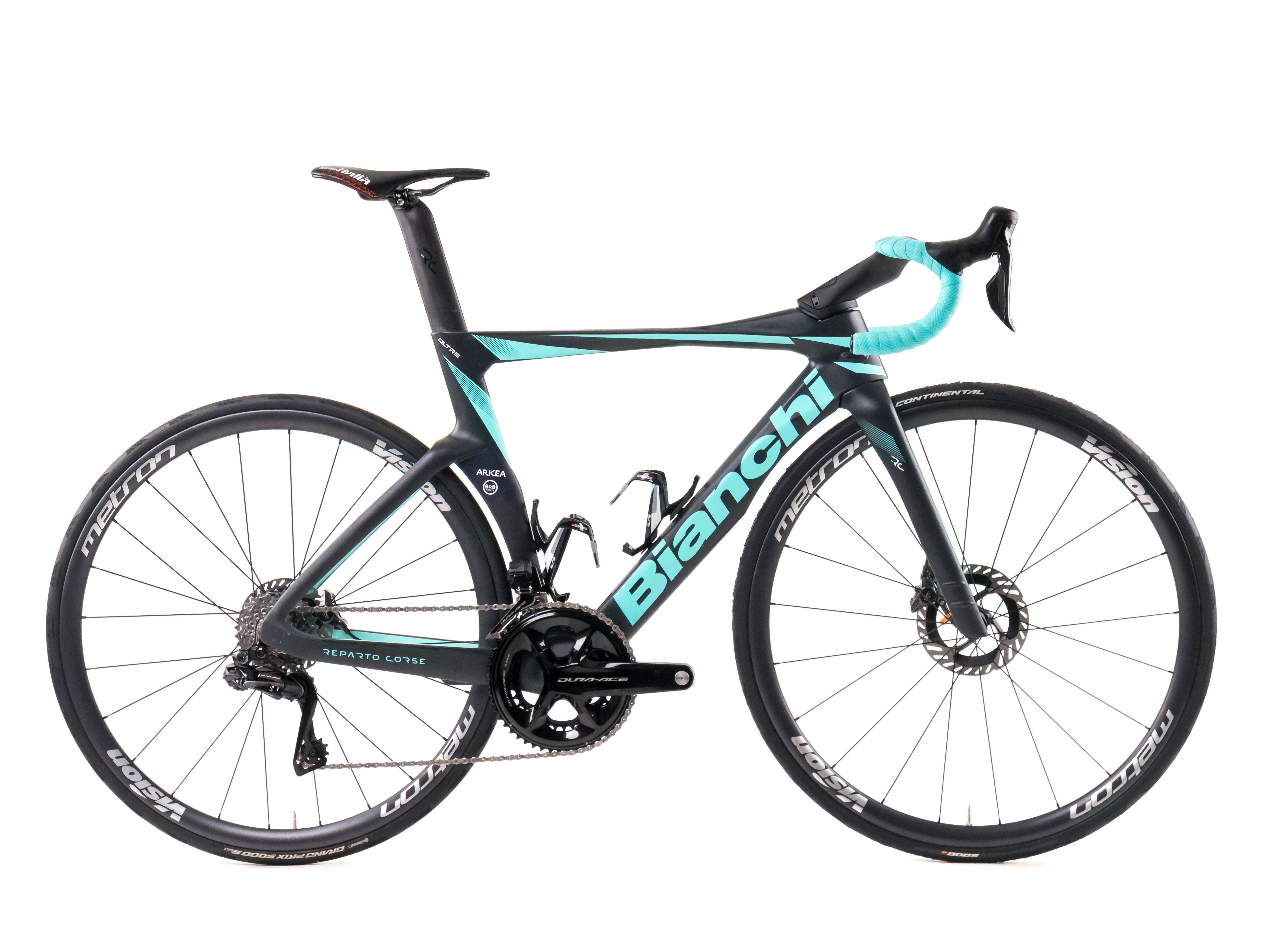 Bianchi Oltre RC 2024 - Shimano Dura-Ace Di2 2x12sp Power Meter - Vision Metron 30 SL - Bikeroom / 53 / celeste-black (53)