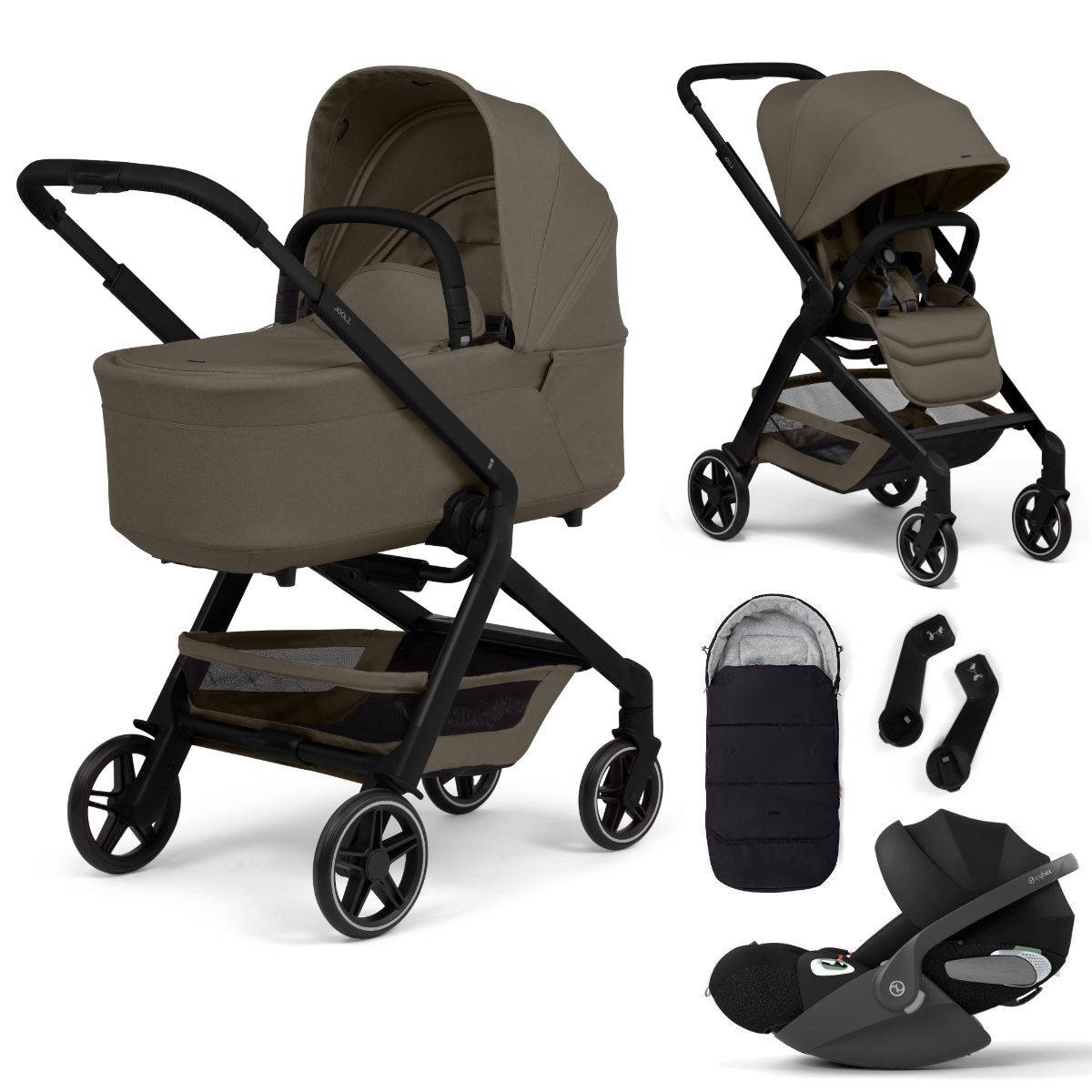 Joolz Hub2 Stroller Set 3 in 1 incl. Cybex Cloud T i-Size Car Seat - Hazel Brown