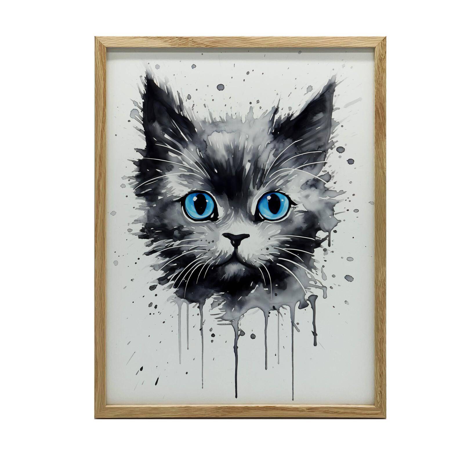 Watercolor Cat Watercolor Cat, 70X100 Cm, Frameless, Matte Paper 230 Gsm 75