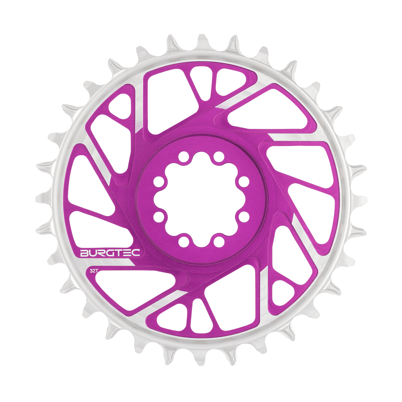 Burgtec SRAM T-Type 8-Bolt 3mm Offset Thick Thin Chainring, Purple Rain / 30T (30T)