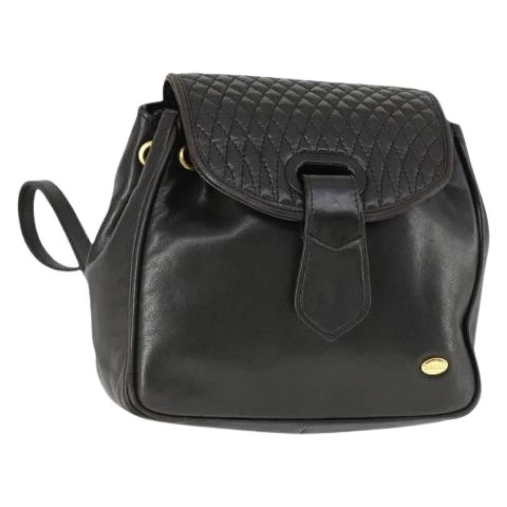 Bally Pre-owned Pre-owned Leather Backpack - Vintage - Dame - Brun - ONE SIZE - Uld