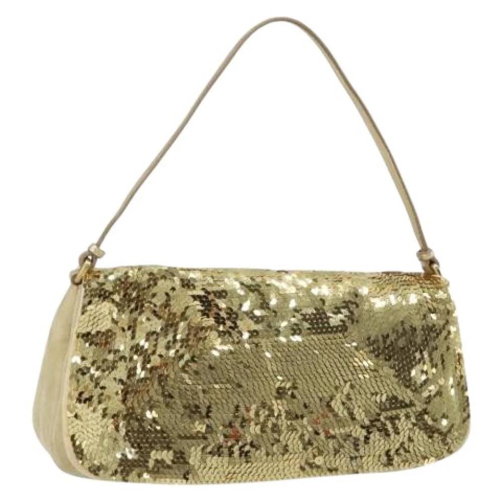 Miu Miu Pre-owned Pre-owned Suede Skuldertaske - Vintage - Dame - Gul - ONE SIZE - Uld