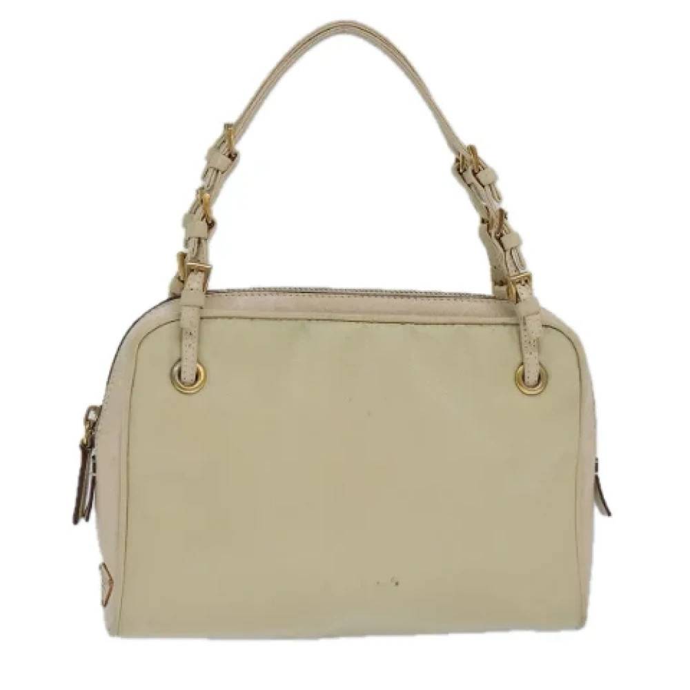 Prada Vintage Pre-owned Vintage Håndtaske - Vintage - Dame - Beige - ONE SIZE - Uld