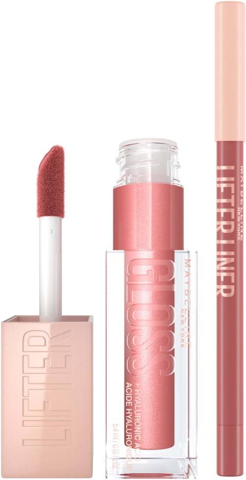 Maybelline New York Lifter Lip Bundle Gloss 003 Moon & Liner 07 Big Lift